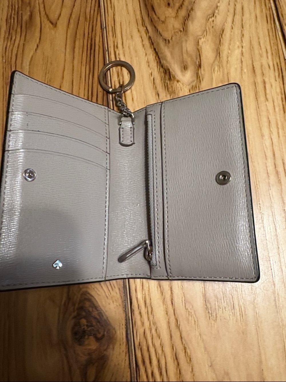 kate spade Black Pebbled Leather Key Card Wallet - Picture 5 of 9
